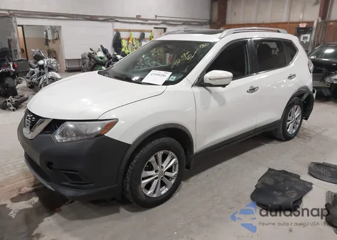 2014 Nissan Rogue Sv z USA, uszkodzony, nr VIN 5N1AT2MV8EC808949